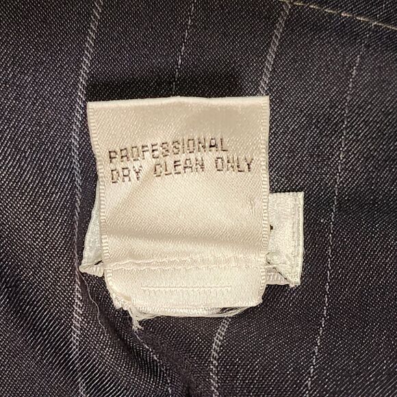 Cache Womens Straight Skirt Grey Striped Cotton-Blend Unlined Big Buttons Size 8 - Picture 8 of 8